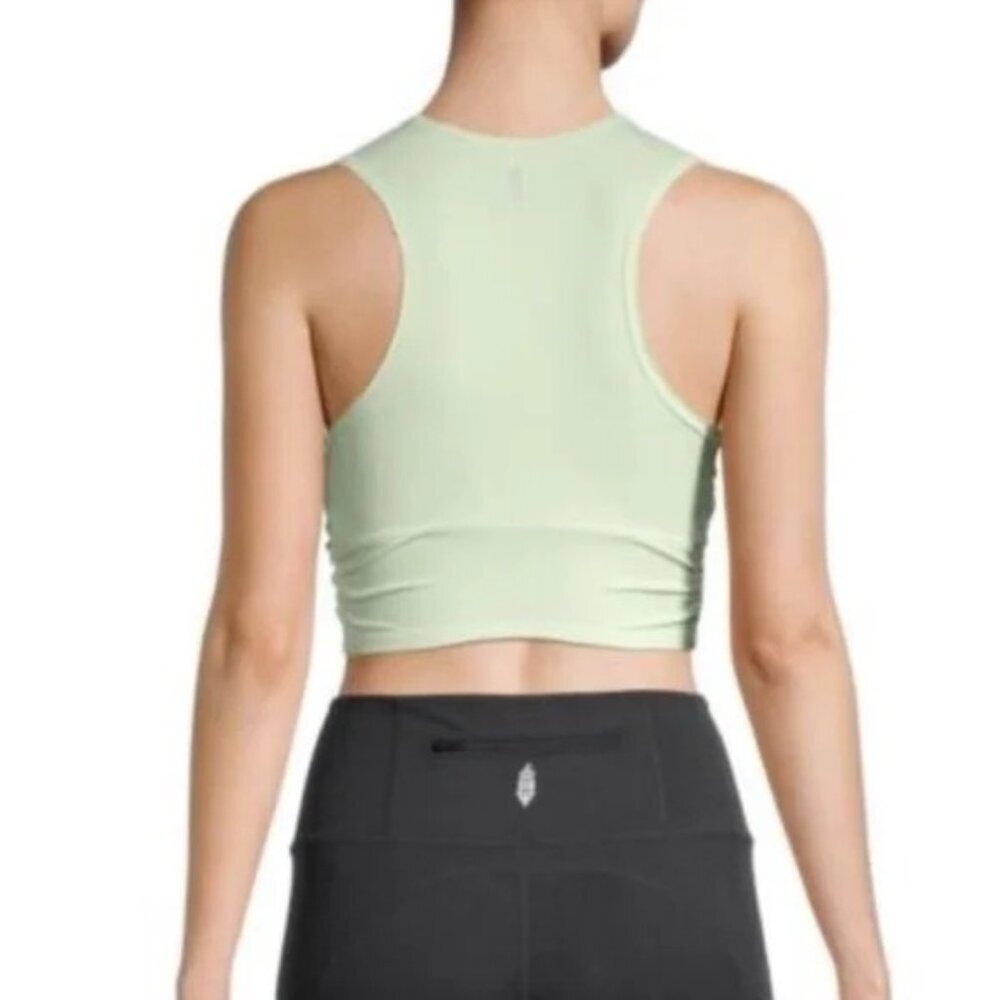 Free People Movement Just My Type Pastel Green Ribbed Crop Top - Picture 3 of 10